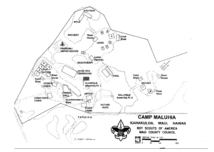Camp Maluhia map